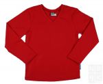 Jongens Basic Shirt lange mouw - Rood (Racing Red)