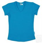 Meisjes Basic Shirt korte mouw - Blauw (Aqua Blue)