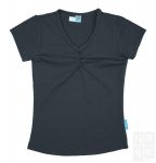 Meisjes Basic Shirt gerimpeld - Grijs (Anthracite Grey)