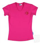 Meisjes Basic Shirt korte mouw - Roze (Candy Pink) Madeliefke Bloem