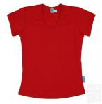 Meisjes Basic Shirt korte mouw - Rood (Racing Red)