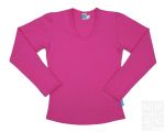 Meisjes Basic Shirt lange mouw - Roze (Candy Pink)